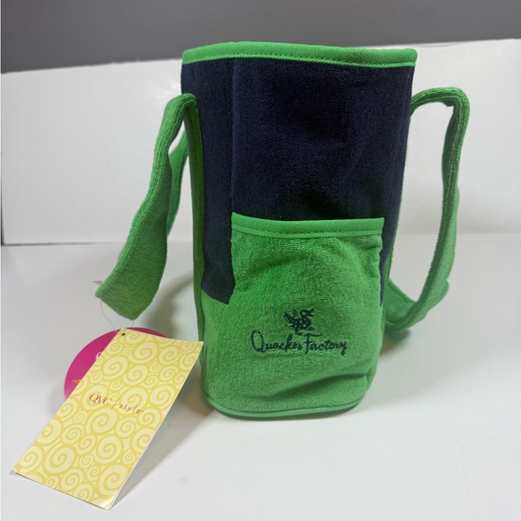 Quacker Factory Terrycloth Hood Swim Cover Up Dress Pocket With Matching Bag - Picture 9 of 12